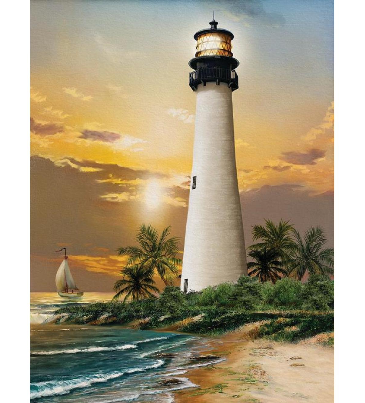 SunsOut Cape Florida Lighthouse 500 piece Jigsaw Puzzle for Adults