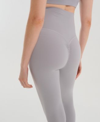 Women's Athletic Maternity Legging with Scrunched Butt Design and Supportive Belly Band