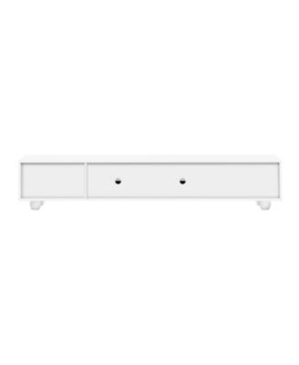 80 Inch Wood Glass Door TV Stand