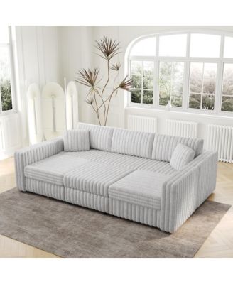 6-Person U-Shaped Sofa with Ottoman, Modern Comfort and Style, 106.3" x 30.7