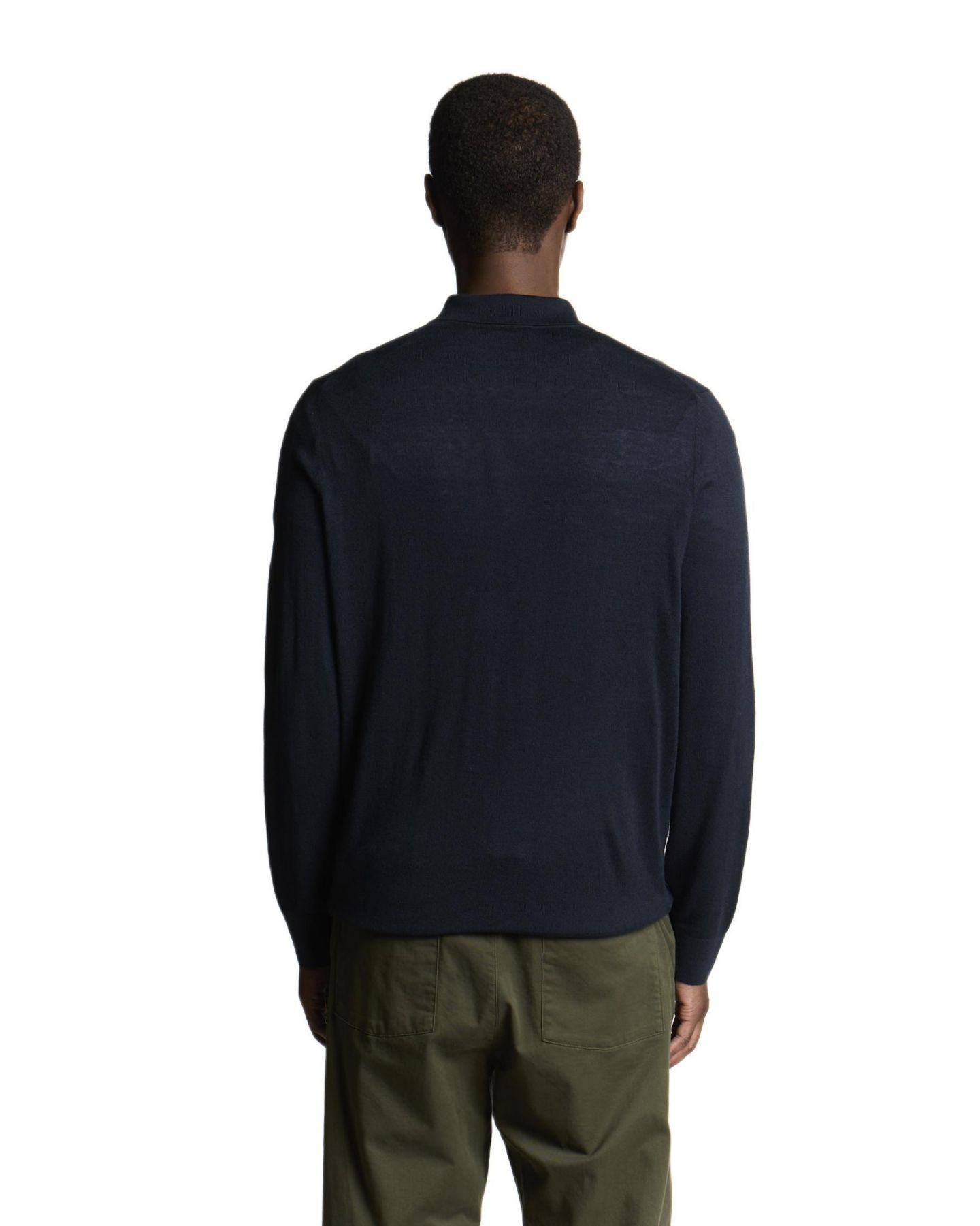 Мужская рубашка Lyle & Scott Long Sleeve Cable Knitted, цвет: Карбоновый — фото 7