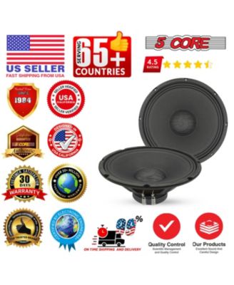 12 Inch Speaker Pair 200W PA DJ Loudspeaker 8 Ohm Replacement Driver w 30 Oz Magnet - SP 12120 8OHMS 2PCS