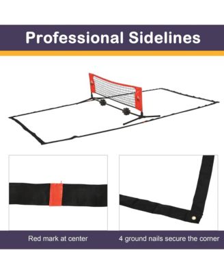 23 ft Portable Soccer Tennis/Pickleball/Badminton/Mini Tennis Net,