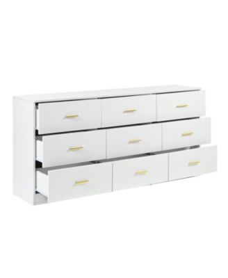 Modern White 9-Drawer Dresser - Ample Storage