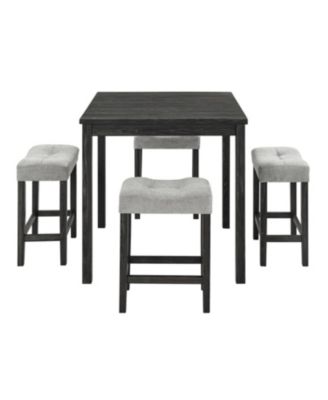 5-Piece Industrial Dining/Bar Table & Chairs Set