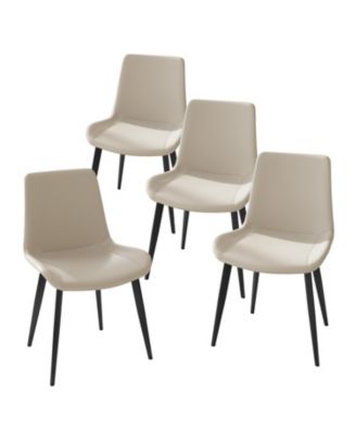 Modern Faux Leather Dining Chairs - 4PCS