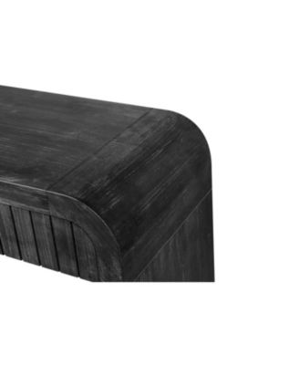 59" Vintage Entryway Table with Two Hidden Drawers for Small Spaces (Antique Black)