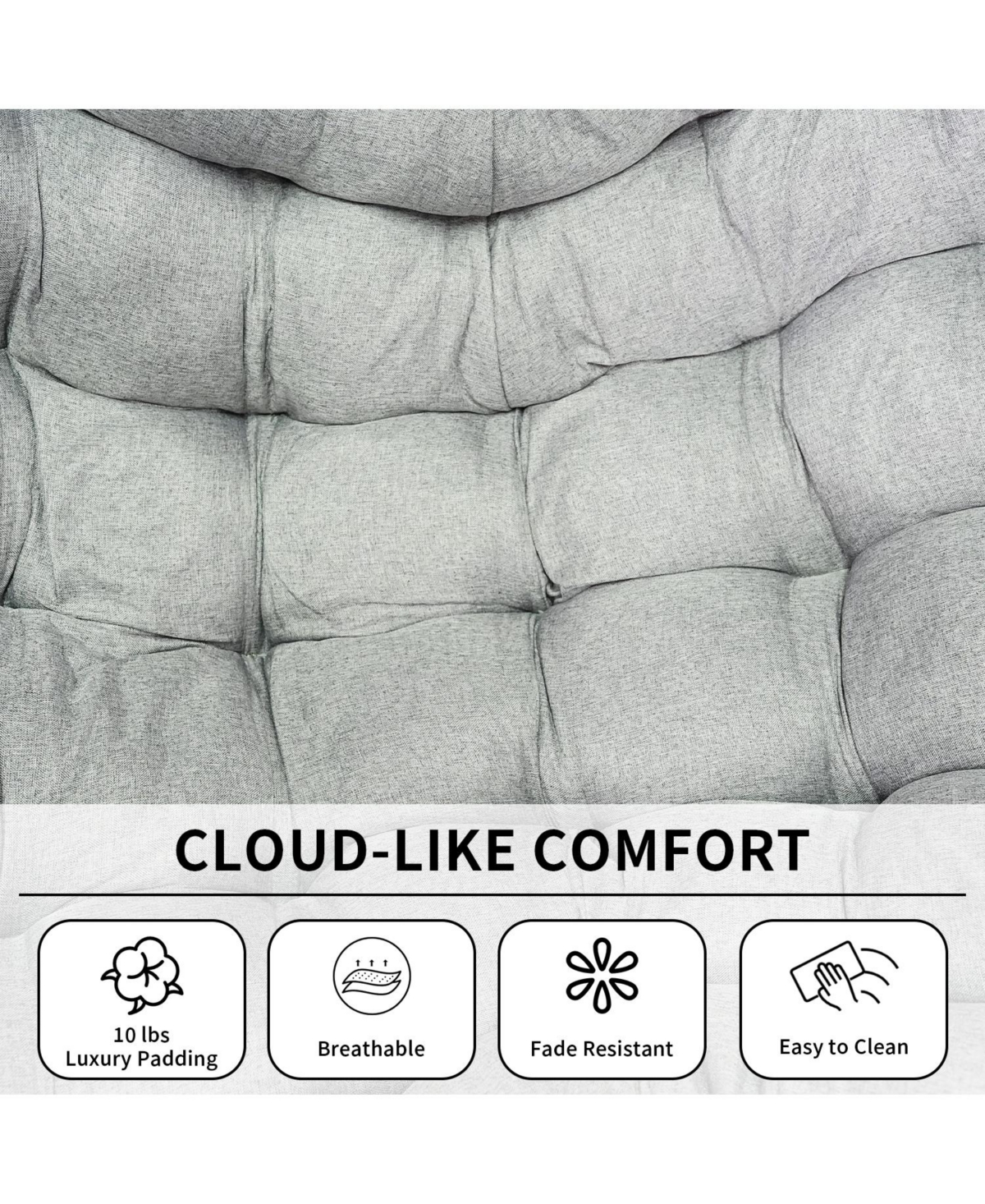 Streamdale Furniture Outdoor Rocking Chair, Patio Egg Chair, Indoor Papasan, Rattan Wicker