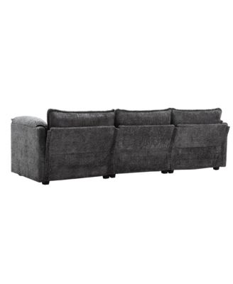 Streamdale Oversized Sectional Cloud Couch, Modern Chenille L Shape, Ottoman & Memory Foam