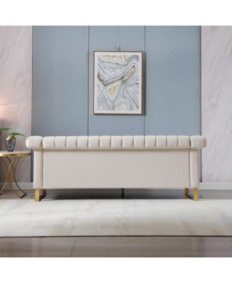Streamdale Luxurious Velvet Sofa with Modern Accents