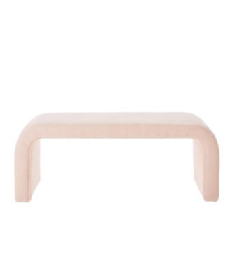 U-Shaped Teddy Ottoman Bench Set of 3- Pink