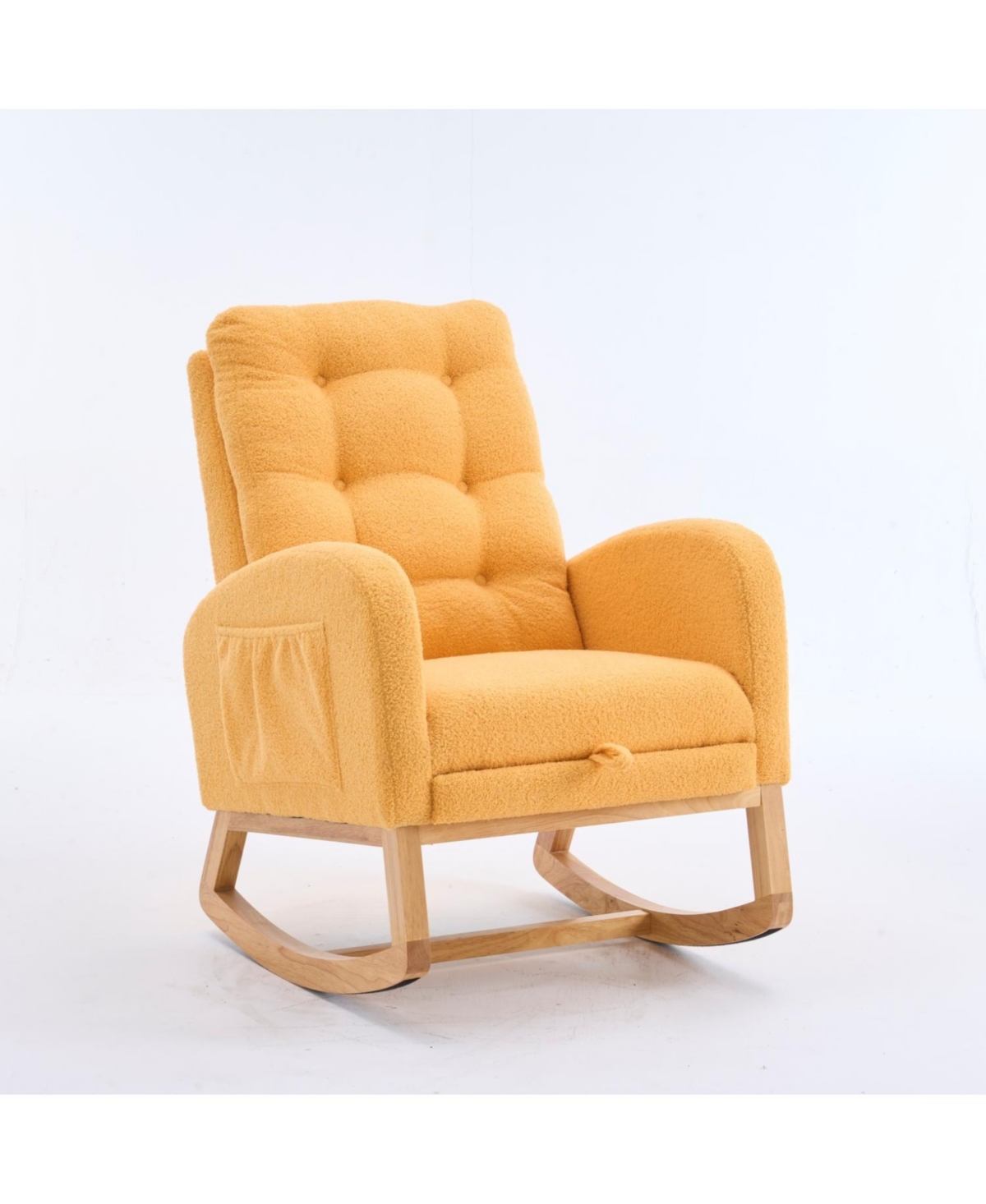 Streamdale Furniture Yellow Accent Rocking Chair with Footrest