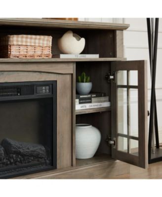 Gray Wash TV Stand with Fireplace for TVs up to 65"