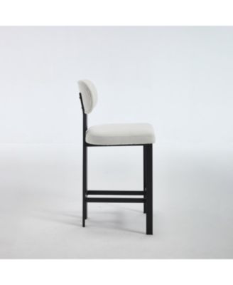 Upholstered Counter Height Bar Stools - Set of 2