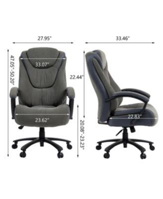 High Back Adjustable Fabric Office Chair - 9373H-Fabric