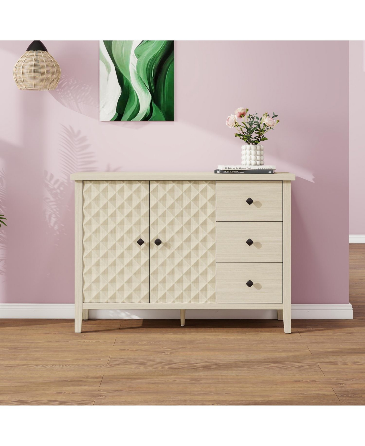 Streamdale Modern 2 Door 3 Drawer Storage Cabinet