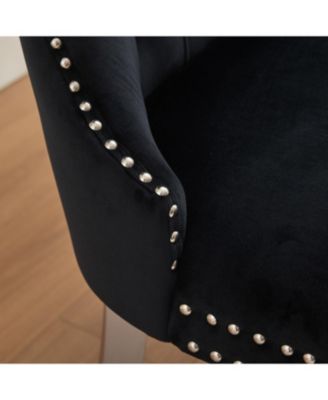 + Loveseat Bench + Velvet + Tufted, Wing Back, Silver Legs + Dining