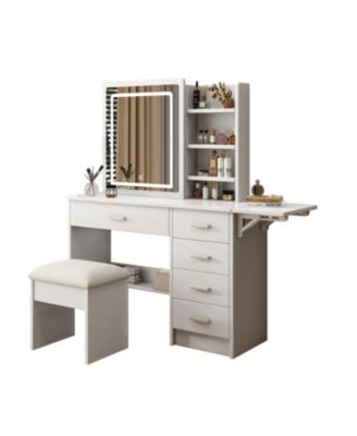 Streamdale Quality Vanity Table Durable, Stylish, Large Mirror & Storage