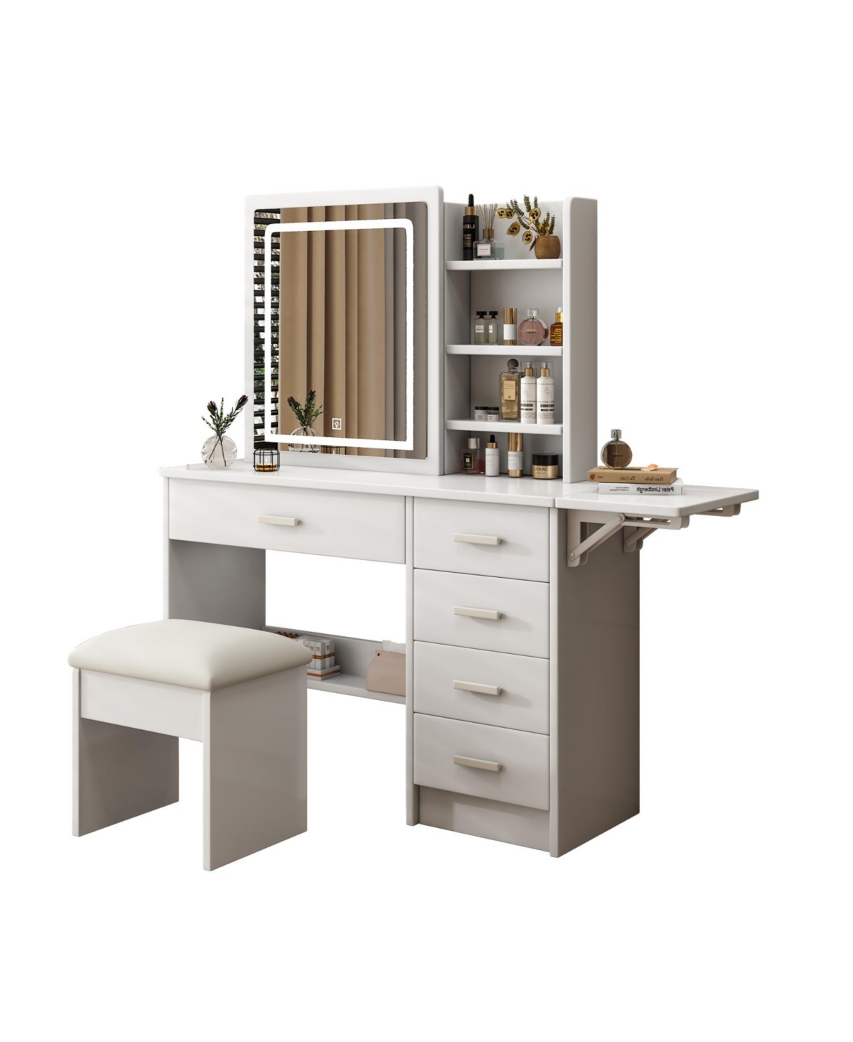 Streamdale Quality Vanity Table Durable, Stylish, Large Mirror & Storage