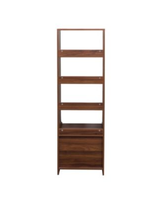 + 1 Pc. + Wood + 2 Storage Drawers & Bookshelf + Night Stand