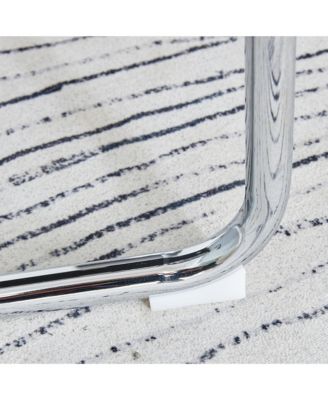 Marble-Patterned Dining Table & Gray PU Chairs (63"x31.5"x30)