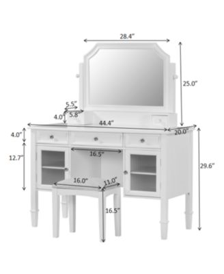 Makeup Vanity Desk with Adjustable Mirror