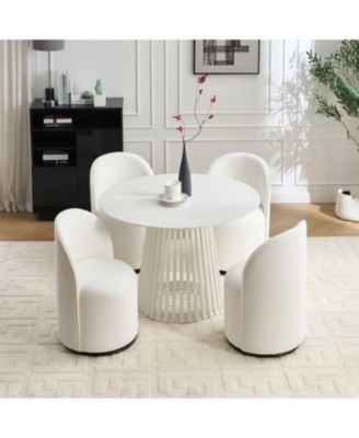 Upholstered Swivel Barrel Dining/Accent Chair