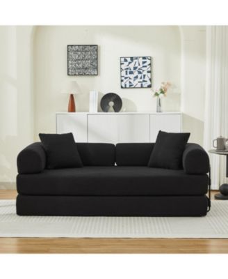 Folding Sofa Bed 78.5" Convertible Couch with Pillows
