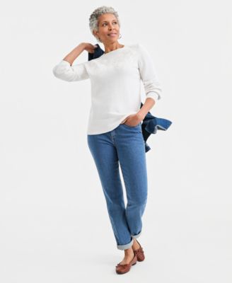 Women's Floral Embroidered Sweater