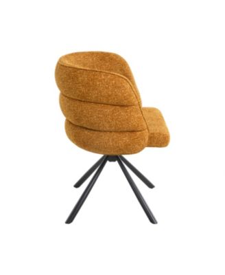 Swivel Orange Upholstered Chairs (Set of 2)