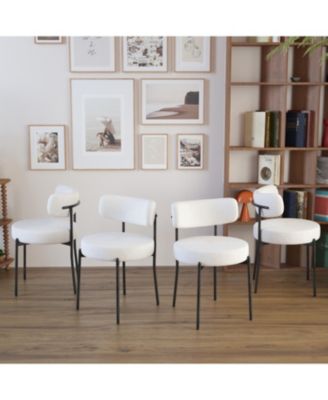 Extendable Dining Table Set with Upholstered Chairs