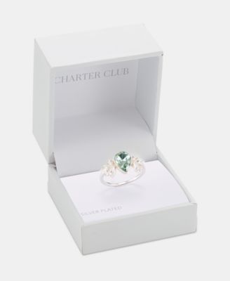 Color Pear-Shape Crystal Ring