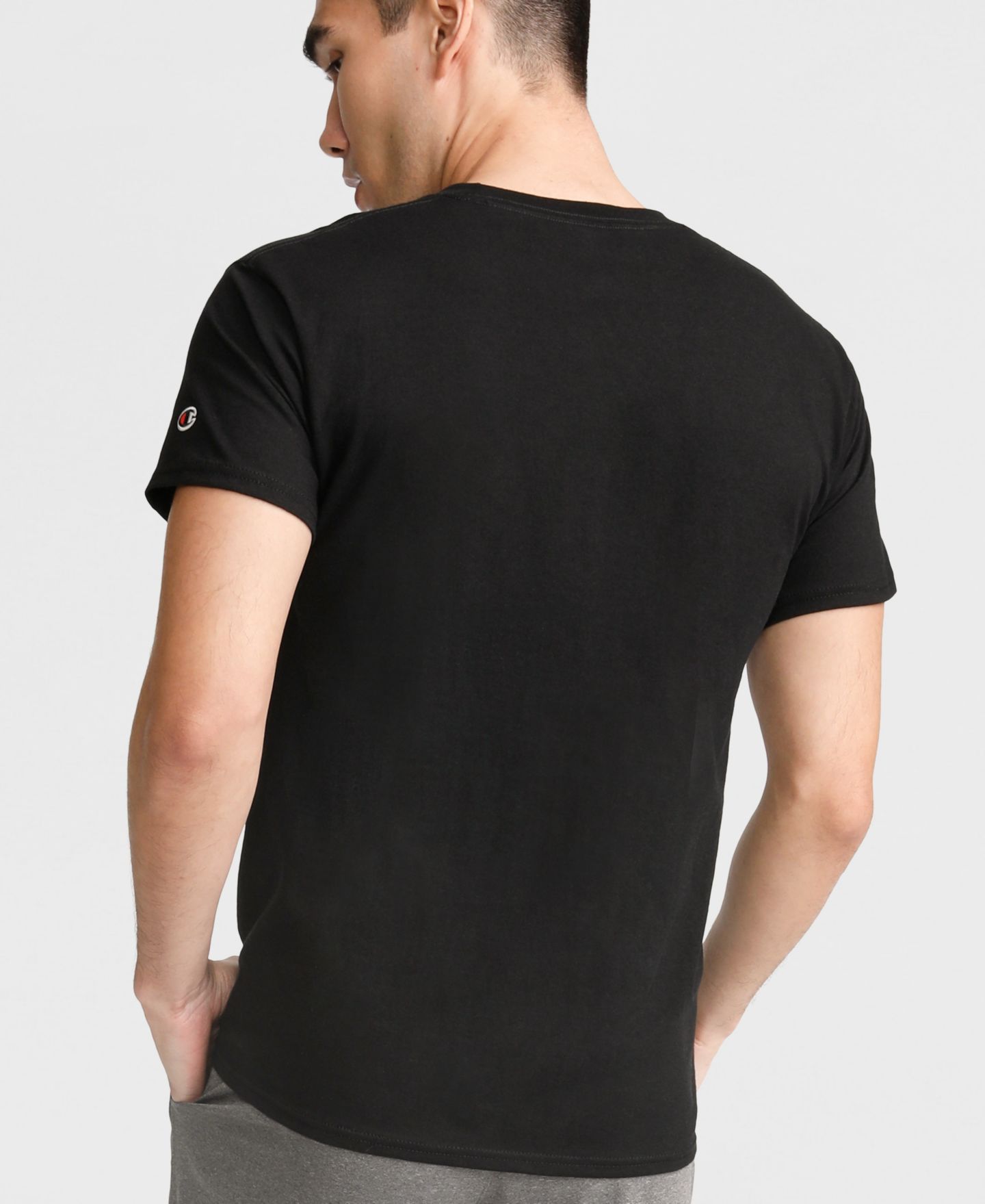 Мужская футболка Champion Cotton Solid, цвет: Чёрный — фото 3
