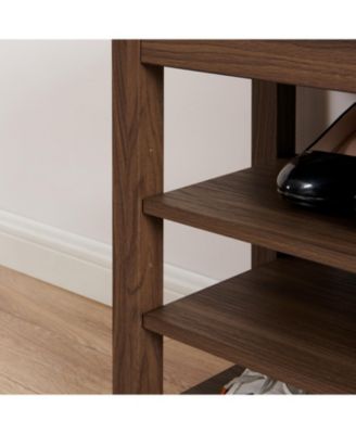 + Adjustable + Wood + Shoe Bench with Storage + Bench