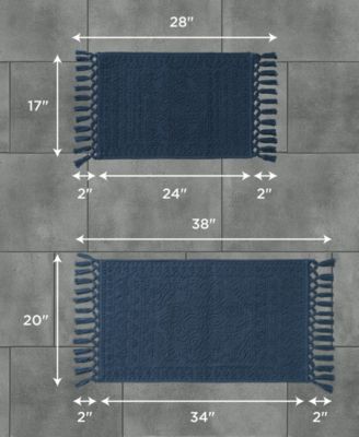 French Connection Nellore Fringe Cotton 2-Pc. Bath Rug Set