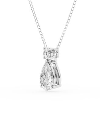 Lab Grown Diamond Pendant Necklace (1-1/10 ct. t.w.) in 14k White Gold