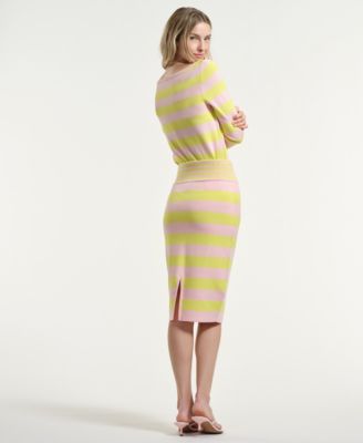 Women's Striped Pull-On Skirt