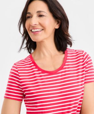 Women's Printed Short-Sleeve Crewneck Top