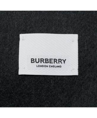 Grey Cashmere Fringed Scarf