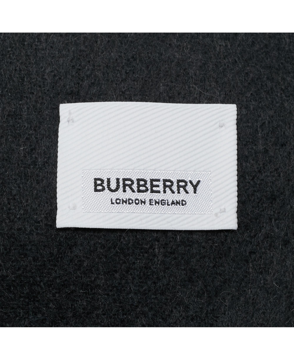 Pre-Owned Burberry Grey Cashmere Fringed Scarf