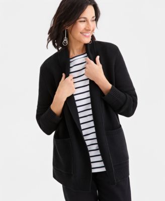 Women's Open Front Stitch Cardigan Sweater
