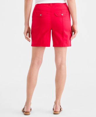Women's Mid-Rise Comfort-Waist Cargo Shorts
