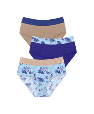 Women's Full Coverage Stretch Cotton Color Block Brief 3-Pack
