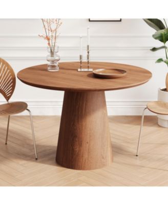 43" Round Wood Dining Table
