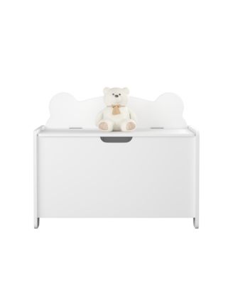Kids Wooden Toy Box - White