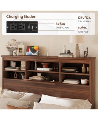 Streamdale Queen Bed Set- Storage Headboard, Nightstands, Dresser