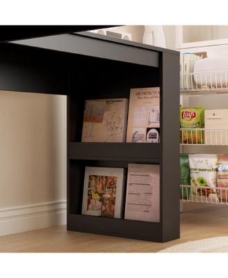 Streamdale L-Shaped Desk with Charger, Drawers, Bookshelf, Gaming Desk