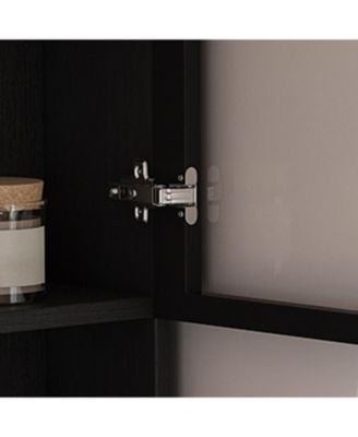 Streamdale L-Shaped Corner Desk with LED, USB, Keyboard Tray - Black