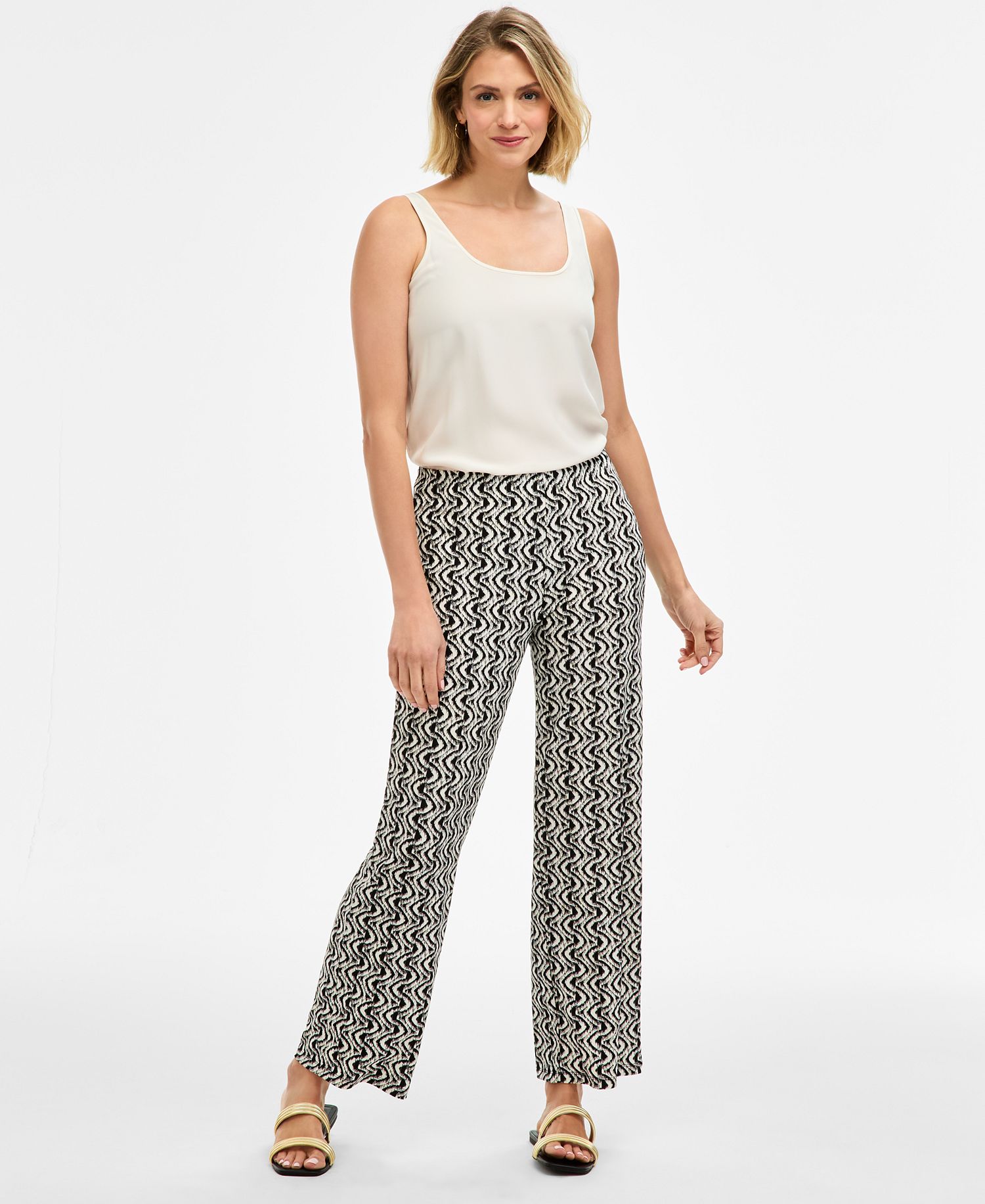 JM Collection Women's Knit Wide-Leg Pull-On Pants only