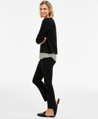 Women's Two-fer Split-Back Sweater